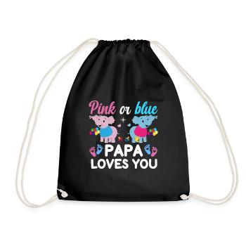 Papa rose ou bleu t'aime le sexe - Sac de sport léger - noir - Devant