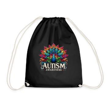 Autism Awareness puzzles piece - Turnbeutel - Schwarz - Vorne