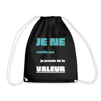 Men's, Women's, Humorous, Humorous T-Shirt Gift - Drawstring Bag - black - Front