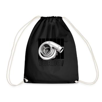 its Turbo Time - Vintage Boost Design - Drawstring Bag - black - Front