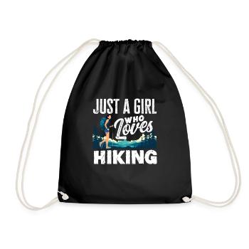 Funny Hiking Gift - Drawstring Bag - black - Front