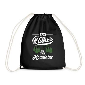 Funny Hiking Gift - Drawstring Bag - black - Front