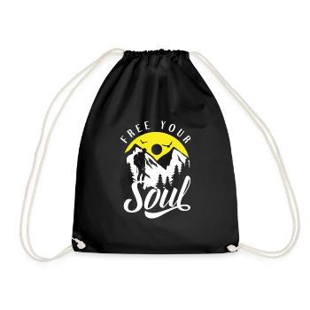 Cadeau de randonnée drôle - Sac de sport léger - noir - Devant