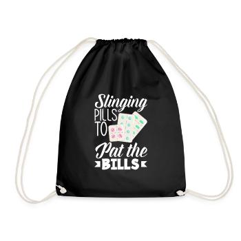 Apothecary Apothecary Apothecary Pharmacy Gift - Drawstring Bag - black - Front
