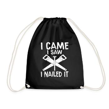Saw, Nail, - Le voyage d’un charpentier - Sac de sport léger - noir - Devant