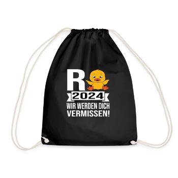 Pension 2024 Pensionärin 2024 Rente 2024 - Turnbeutel - Schwarz - Vorne