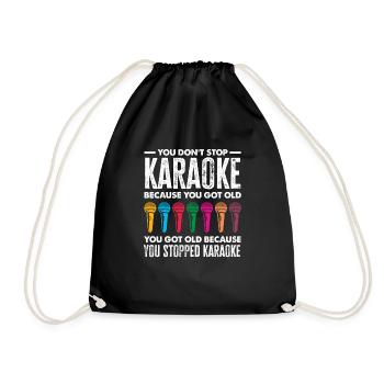 Chanteur de karaoké Chanteur de karaoké Musique - Sac de sport léger - noir - Devant
