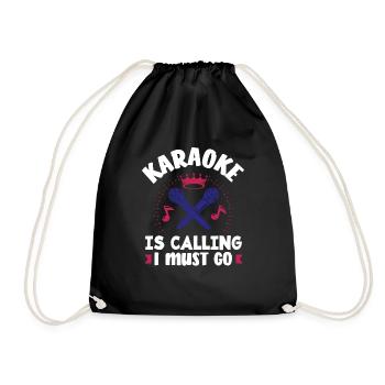 Chanteur de karaoké Chanteur de karaoké Musique - Sac de sport léger - noir - Devant