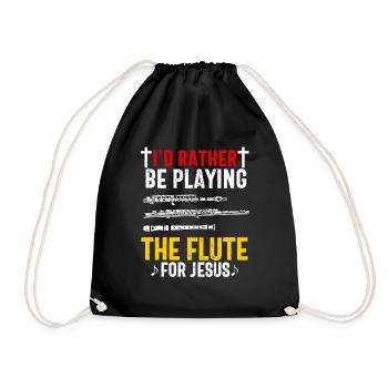 Flûtiste Chrétien Femmes Filles Hommes Flûtiste - Sac de sport léger - noir - Devant
