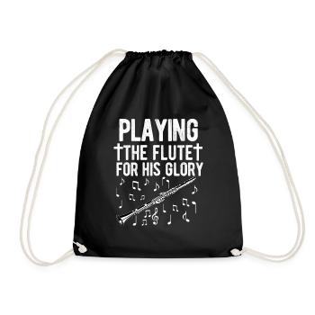 Flûtiste Chrétien Femmes Filles Hommes Flûtiste - Sac de sport léger - noir - Devant