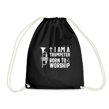 Trompettiste Chrétien Musique Culte Amusant - Sac de sport léger - noir - Devant