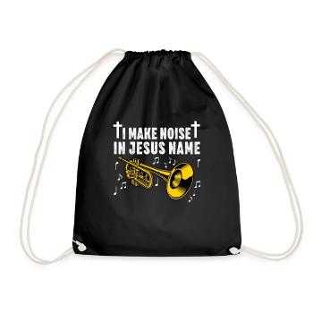Trompettiste Chrétien Musique Culte Amusant - Sac de sport léger - noir - Devant