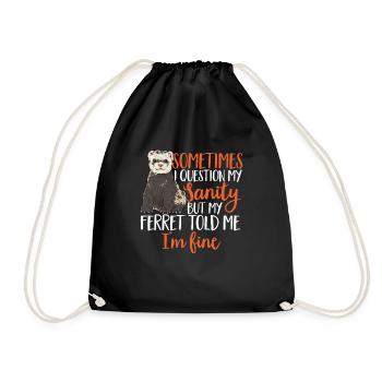 Ferret Owner Ferret - Drawstring Bag - black - Front