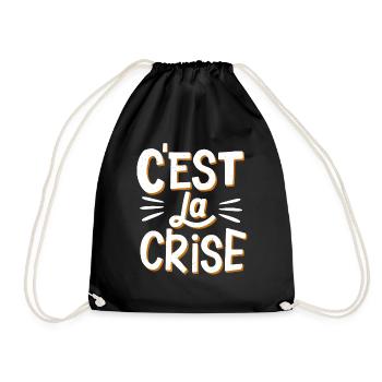 C'est la crise - Sac de sport léger - noir - Devant