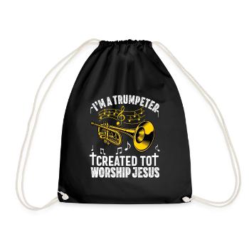 Trompettiste Chrétien Musique Culte Amusant - Sac de sport léger - noir - Devant