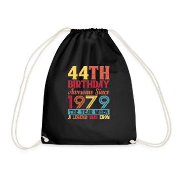 Grand cadeau d’anniversaire pour les gens de 44 ans 1979 - Sac de sport léger - noir - Devant
