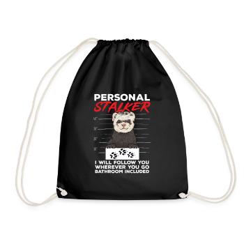 Furet, propriétaire de furet - Sac de sport léger - noir - Devant