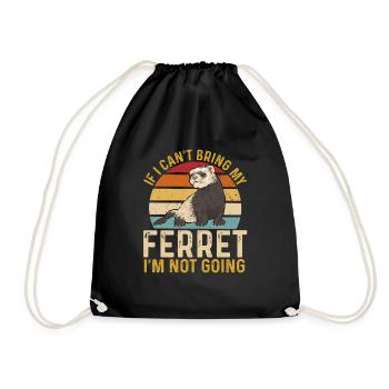 Ferret Owner Ferret - Drawstring Bag - black - Front