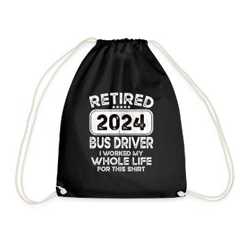 Chauffeur de bus à la retraite 2024 - Sac de sport léger - noir - Devant