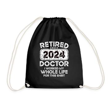 Retired Doctor 2024 - Drawstring Bag - black - Front
