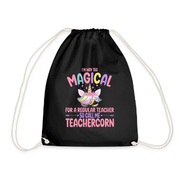 Teachercorn comme un professeur tuteur normal - Sac de sport léger - noir - Devant
