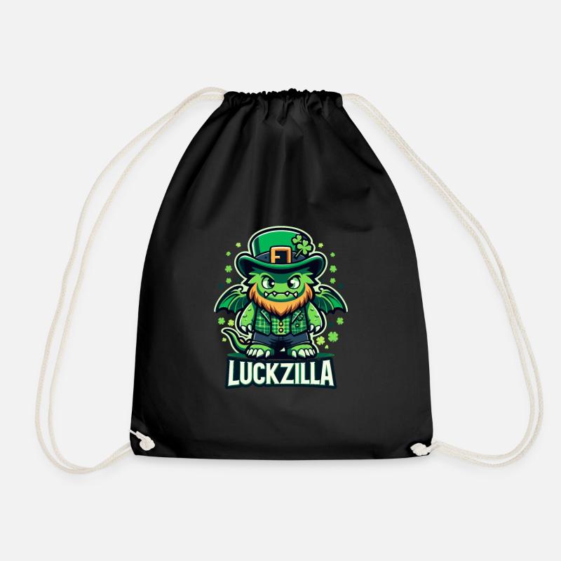 Luckzilla St. Paddy's Day Drache - Turnbeutel - Schwarz