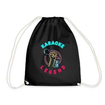 Chanteur de karaoké Chanteur de karaoké Musique - Sac de sport léger - noir - Devant