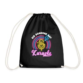 Chanteur de karaoké Chanteur de karaoké Musique - Sac de sport léger - noir - Devant