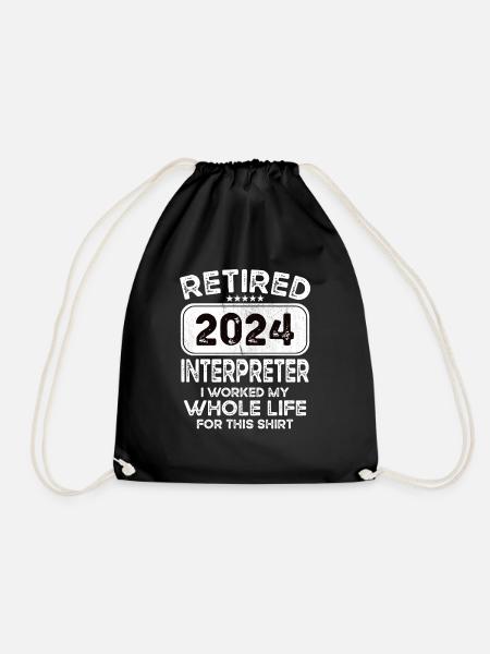 Retired Interpreter 2024 - Turnbeutel - Schwarz