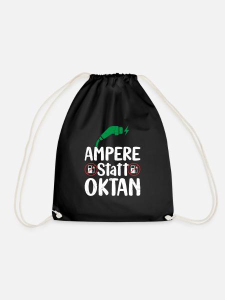 Ampere Statt Oktan - Turnbeutel - Schwarz