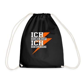 Je ne freine pas, je récupère - Sac de sport léger - noir - Devant