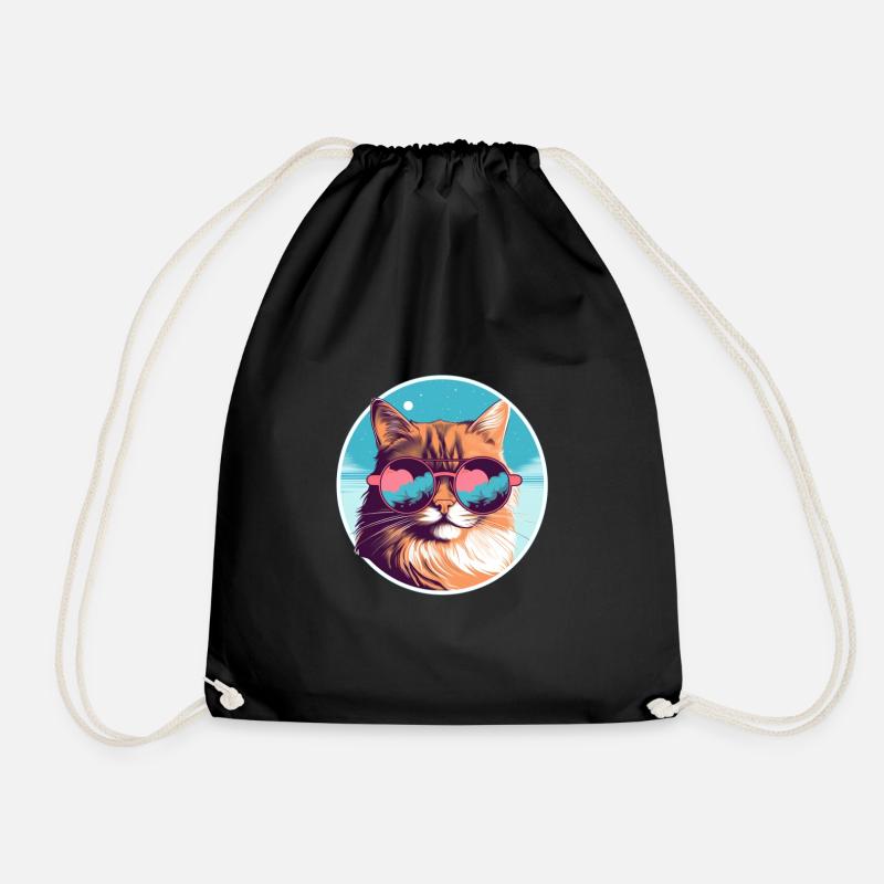Sun-Purred Kitty Gleam - Turnbeutel - Schwarz