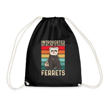 Ferret Owner Ferret - Drawstring Bag - black - Front