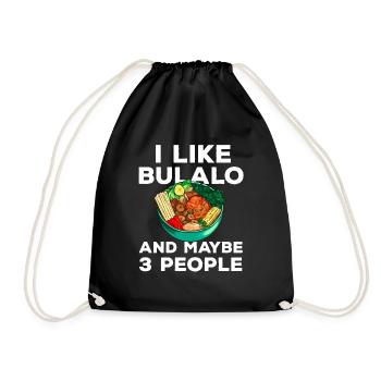 Filipino Philippines Women Men Filipino Food - Drawstring Bag - black - Front