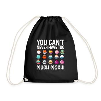 Mochi Japanischer Reiskuchen Süßigkeiten Snack Süßes Mochi - Turnbeutel - Schwarz - Vorne