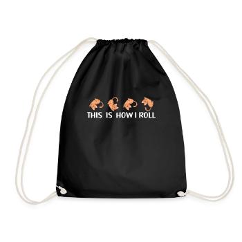 C'est comme ça que je roule mon doux chat - Sac de sport léger - noir - Devant