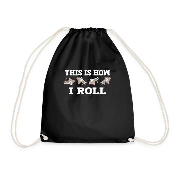 C'est comme ça que je roule mon doux chat - Sac de sport léger - noir - Devant