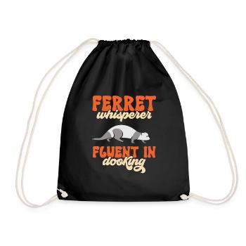 Ferret Owner Ferret - Drawstring Bag - black - Front