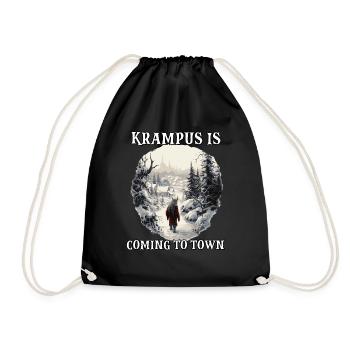 Krampus T | Costume de Krampus | Père Noël - Sac de sport léger - noir - Devant