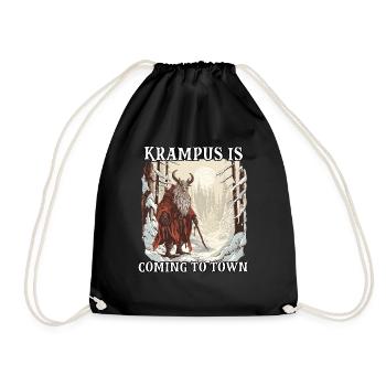Krampus T | Krampus Kostüm | Grusliger - Turnbeutel - Schwarz - Vorne