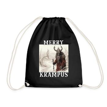 Merry Krampus | Kramperl | Krampus Kostüm - Turnbeutel - Schwarz - Vorne