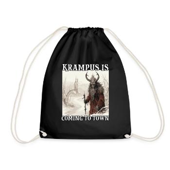 Krampus Maske | Krampus Kostüm Kramperl | - Turnbeutel - Schwarz - Vorne