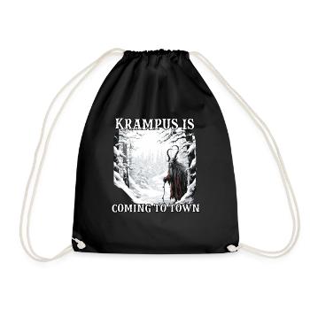 Krampus Maske Krampus Kostüm Kramperl Böser - Turnbeutel - Schwarz - Vorne