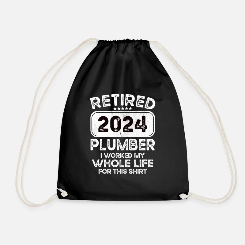 Retired Plumber 2024 - Turnbeutel - Schwarz