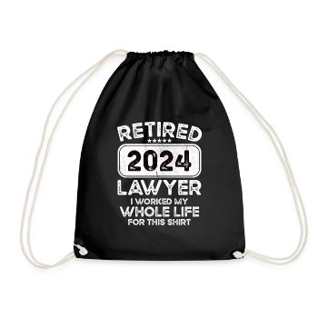 Retired Lawyer 2024 - Turnbeutel - Schwarz - Vorne