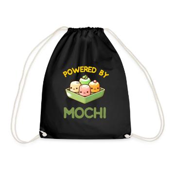 Mochi Japanischer Reiskuchen Süßigkeiten Snack Süßes Mochi - Turnbeutel - Schwarz - Vorne