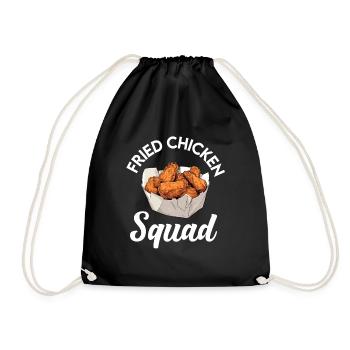 Amateur d’ailes de poulet frites au poulet et aux gaufres - Sac de sport léger - noir - Devant