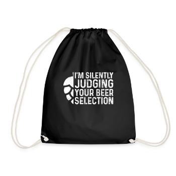 Craft Beer Brewmaster Hops Gift - Drawstring Bag - black - Front