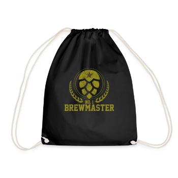 Craft Beer Brewmaster Hops Gift - Drawstring Bag - black - Front