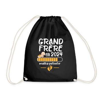 Grand Frère Annonce Grossesse Futur Frère 2024 - Sac de sport léger - noir - Devant